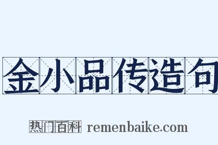 金小品传造句是什么意思的图片